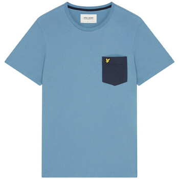 Vêtements Homme T-shirts & Polos Kn1701v Shaker Stitch-w701 T-SHIRT  CONTRAST POCKET BLEU Bleu