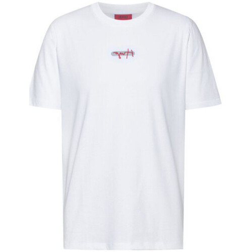 Vêtements Homme T-shirts & Polos BOSS T-shirt Durned_U211  blanc avec logo brodé Blanc