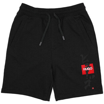 Vêtements Homme Shorts / Bermudas BOSS Short Dilson  noir en molleton de coton Noir