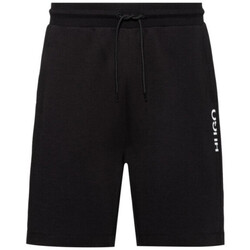 Vêtements lace-detail Shorts / Bermudas BOSS Short Doshi211  noir à logo vertical revisité Noir