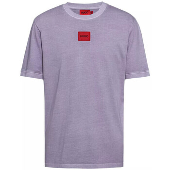 Vêtements Homme T-shirts & Polos BOSS T-shirt Diragolino_D  violet avec étiquette logo Violet