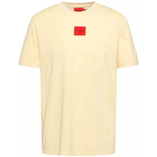 Vêtements Homme T-shirts & Polos BOSS T-shirt Diragolino_D  jaune avec étiquette logo Jaune