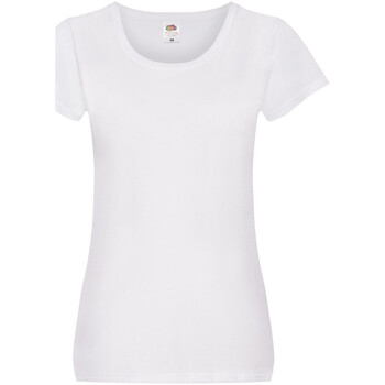Vêtements Femme T-shirts manches longues Fruit Of The Loom 61420 Blanc