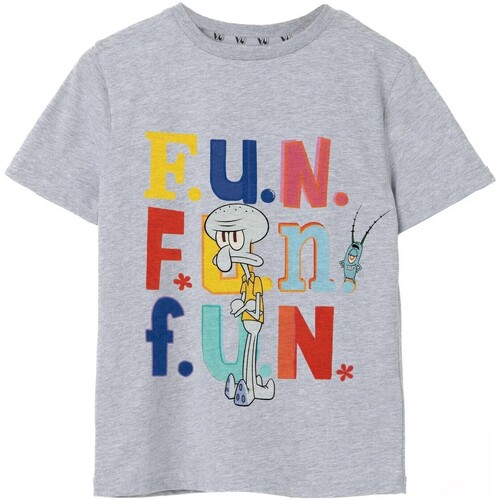Vêtements Garçon T-shirts manches longues Spongebob Squarepants Fun Gris
