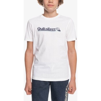 Vêtements Garçon Type de fermeture Quiksilver - T-shirt junior - blanc Blanc