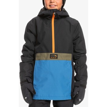 Vêtements Garçon Doudounes Quiksilver - Manteau de ski junior - noir et bleu Noir