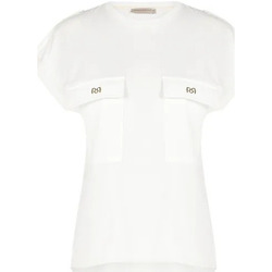 dsquared2 white embellished polo shirt