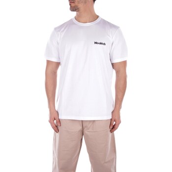 Vêsandals Homme T-shirts manches courtes Woolrich CFWOTE0120MRUT2926UT2926 Blanc