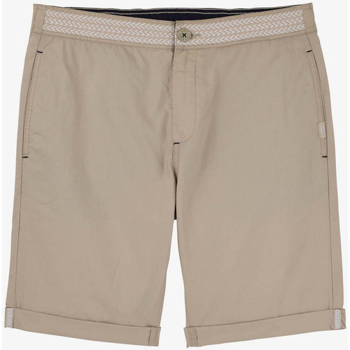 Vêtements Homme Shorts Denim / Bermudas Oxbow Bermuda uni taille demi-élastiquée OMERY Gris