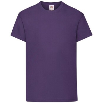 Vêtements Enfant T-shirts manches courtes Fruit Of The Loom 61019 Violet
