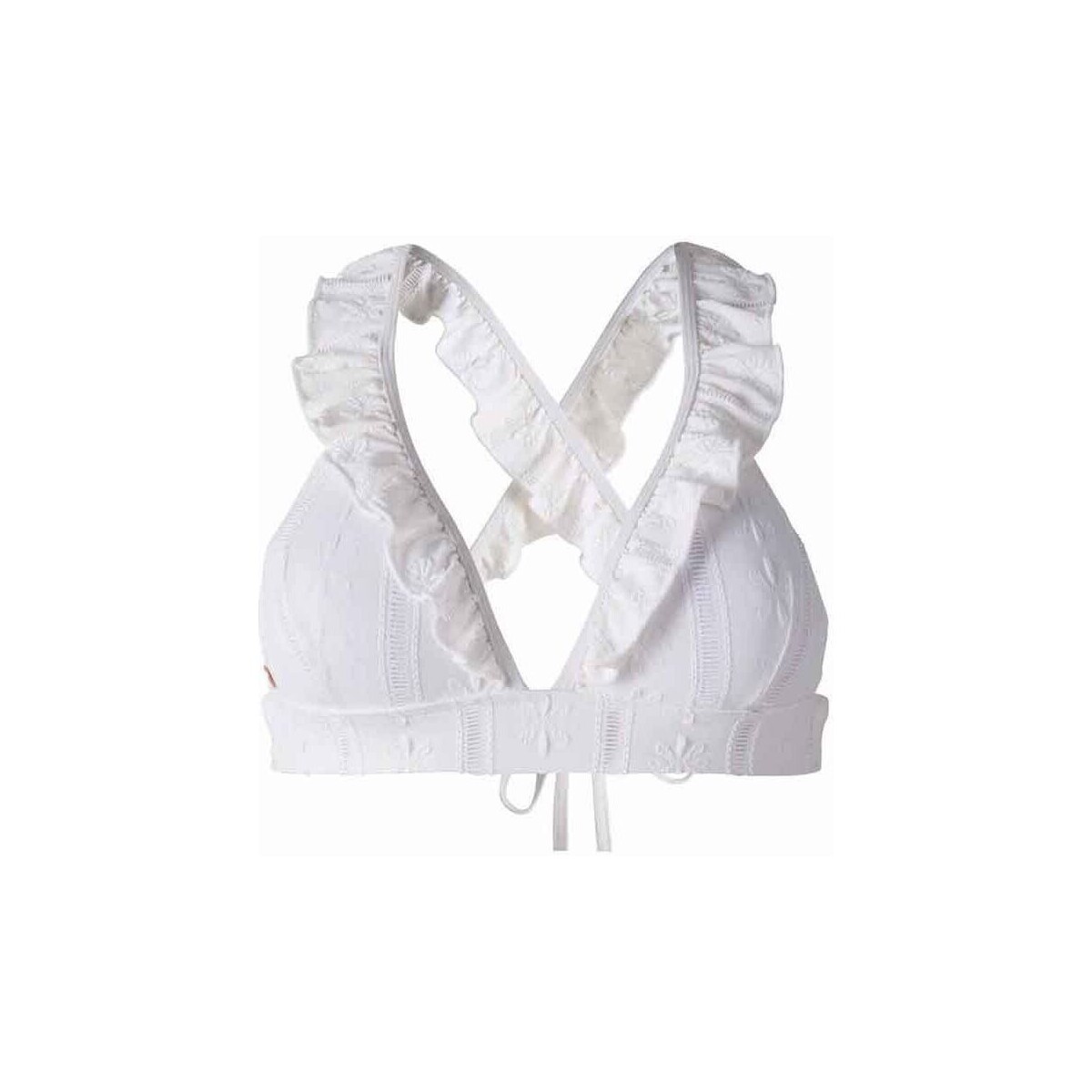 Vêtements Femme Maillots de bain 2 pièces Brigitte Bardot Haut de maillot de bain triangle blanc Cassis Blanc