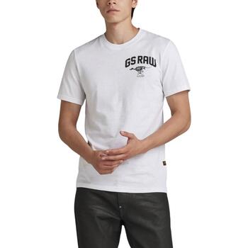 Vêtements T-shirts Mid courtes G-Star Raw  Blanc