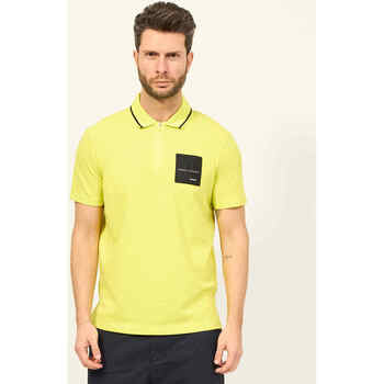 Vêtements Homme T-shirts & Polos EAX Polo  coupe classique en coton biologique Jaune