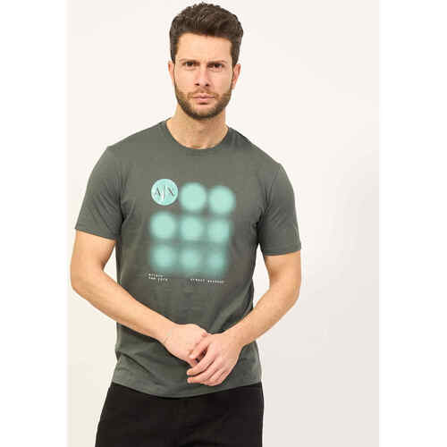Vêtements Homme T-shirts & Polos EAX T-shirt à col rond en coton avec imprimé Gris