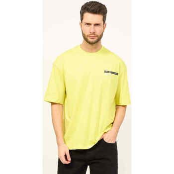 Vêtements Homme T-shirts & Polos EAX T-shirt AX en coton biologique avec logo Jaune