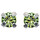 Montres & Bijoux Femme Boucles d'oreilles Brillaxis Clous d'oreilles  cristal vert et argent Blanc