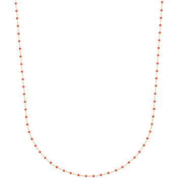 Montres & Bijoux Femme Colliers / Sautoirs Brillaxis Collier  perles de Miyuki rouge plaqué or Jaune