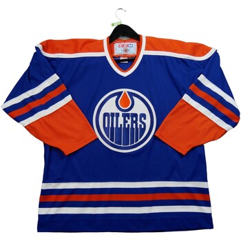 Vêtements Homme T-shirts manches longues Ccm Maillot  Edmonton Oilers NHL Bleu