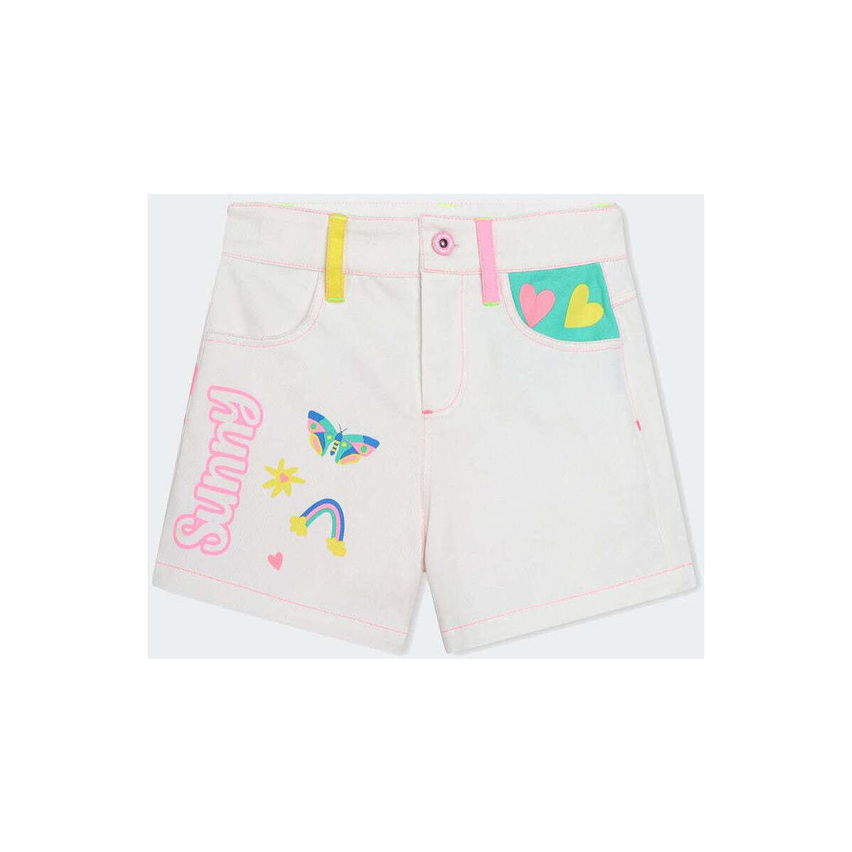 Vêtements Enfant Front Shorts / Bermudas Billieblush  Blanc