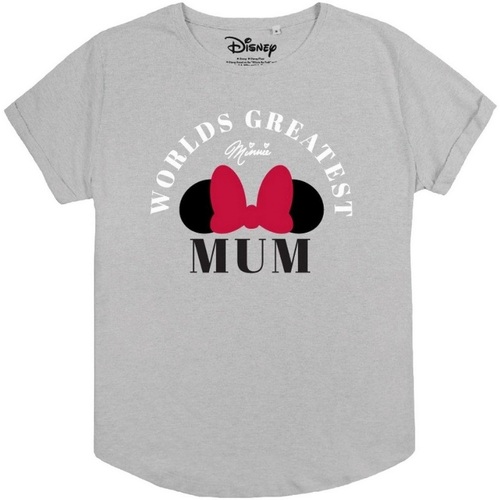 Vêtements Femme T-shirts manches longues Disney Worlds Greastest Mum Gris