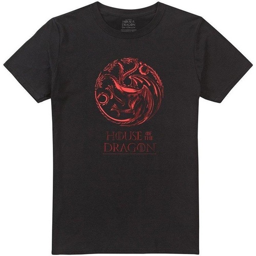 Vêtements Homme T-shirts manches longues House Of The Dragon Fire & Blood Noir