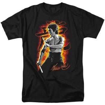 Vêtements Homme T-shirts manches longues Bruce Lee Attack Noir