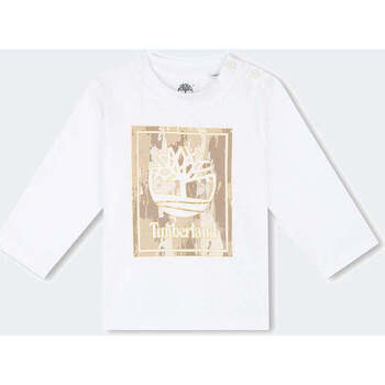 Vêtements Garçon Lets Go T-shirt med kirsebær-tryk Timberland  Blanc
