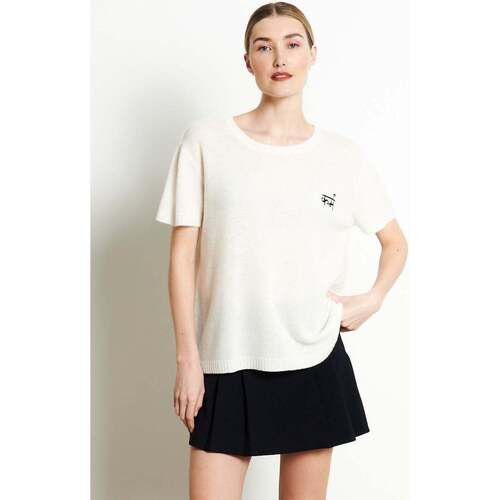 Vêtements Femme nike paris saint germain logo print t shirt item Studio Cashmere8 RIA 11 Blanc