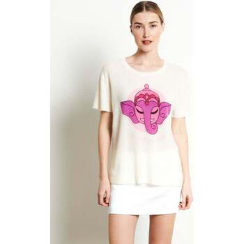 Vêtements Femme nike paris saint germain logo print t shirt item Studio Cashmere8 RIA 9 Blanc