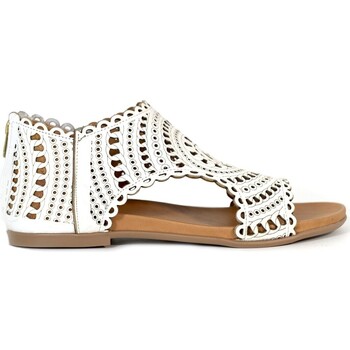 Chaussures Femme Sandales et Nu-pieds Aplauso SANDALIAS DE PIEL PERFORADAS  SR24492 BLANCO Blanc