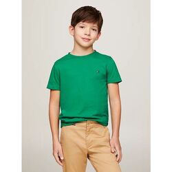 Vêtements Enfant T-shirts & Koszulka Polos Tommy Hilfiger KB0KB06879 - ESSENTIAL TEE-L4B OLYMPIC GREEN Vert