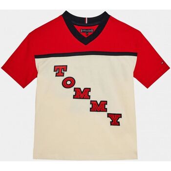 Vêtements Enfant T-shirts & Polos Tommy Hilfiger KB0KB08676 VARSITY TEE-0KS RED/WHITE Rouge