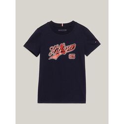 Vêtements Enfant T-shirts & Polos Tommy Hilfiger KB0KB08679 - SCRIPT TEE-DW5 DESERT SKY Bleu