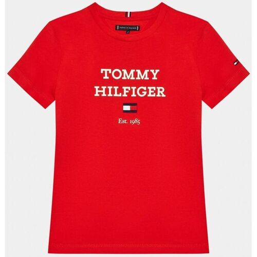 Vêtements Enfant T-shirts & Polos Tommy Hilfiger KB0KB08671 - TH LOGO-XND FIERCE RED Rouge
