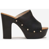Chaussures Femme Sandales et Nu-pieds Vera Collection Mules Plateformes à talons épais, Noir Noir