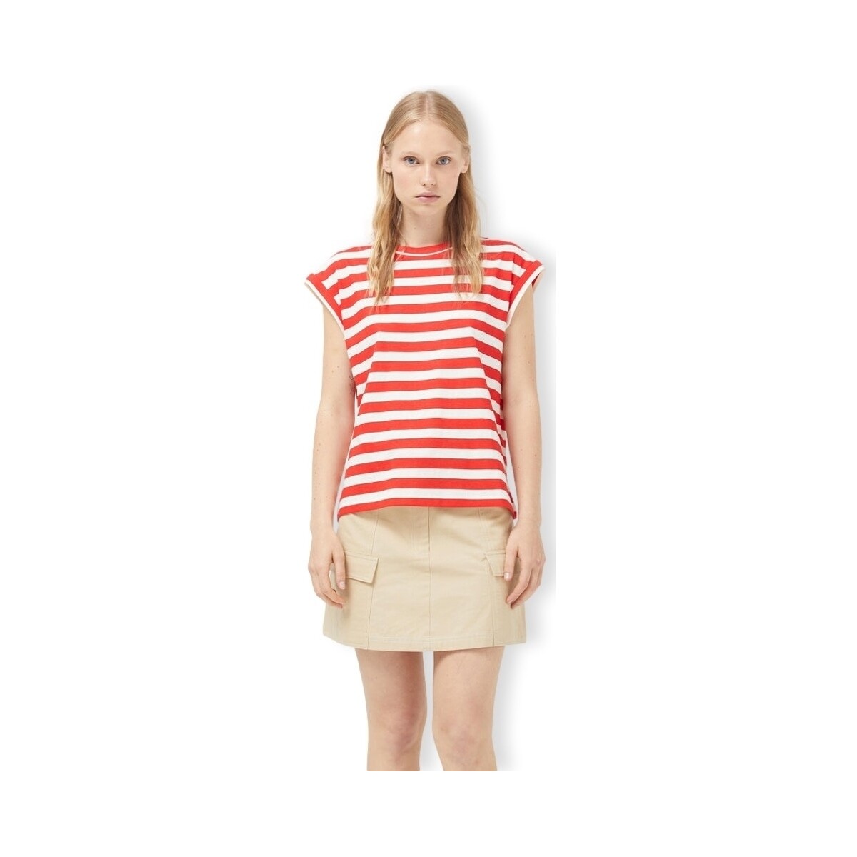 Vêtements Femme Sweats Compania Fantastica COMPAÑIA FANTÁSTICA T-Shirt 42012 - White/Red Rouge