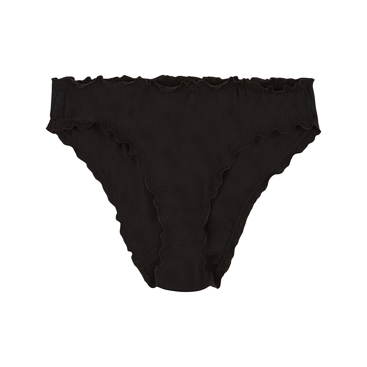 Sous-vêtements Femme Culottes & slips Achel Par Lemahieu Culotte coton Bio Froufrou Noir