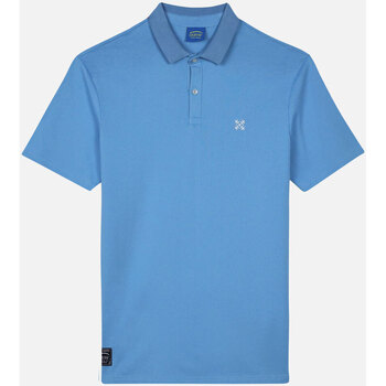 Vêtements Homme Tee Shirt Uni Logo Imprimé Oxbow Polo manches courtes graphique corporate NAERO Bleu