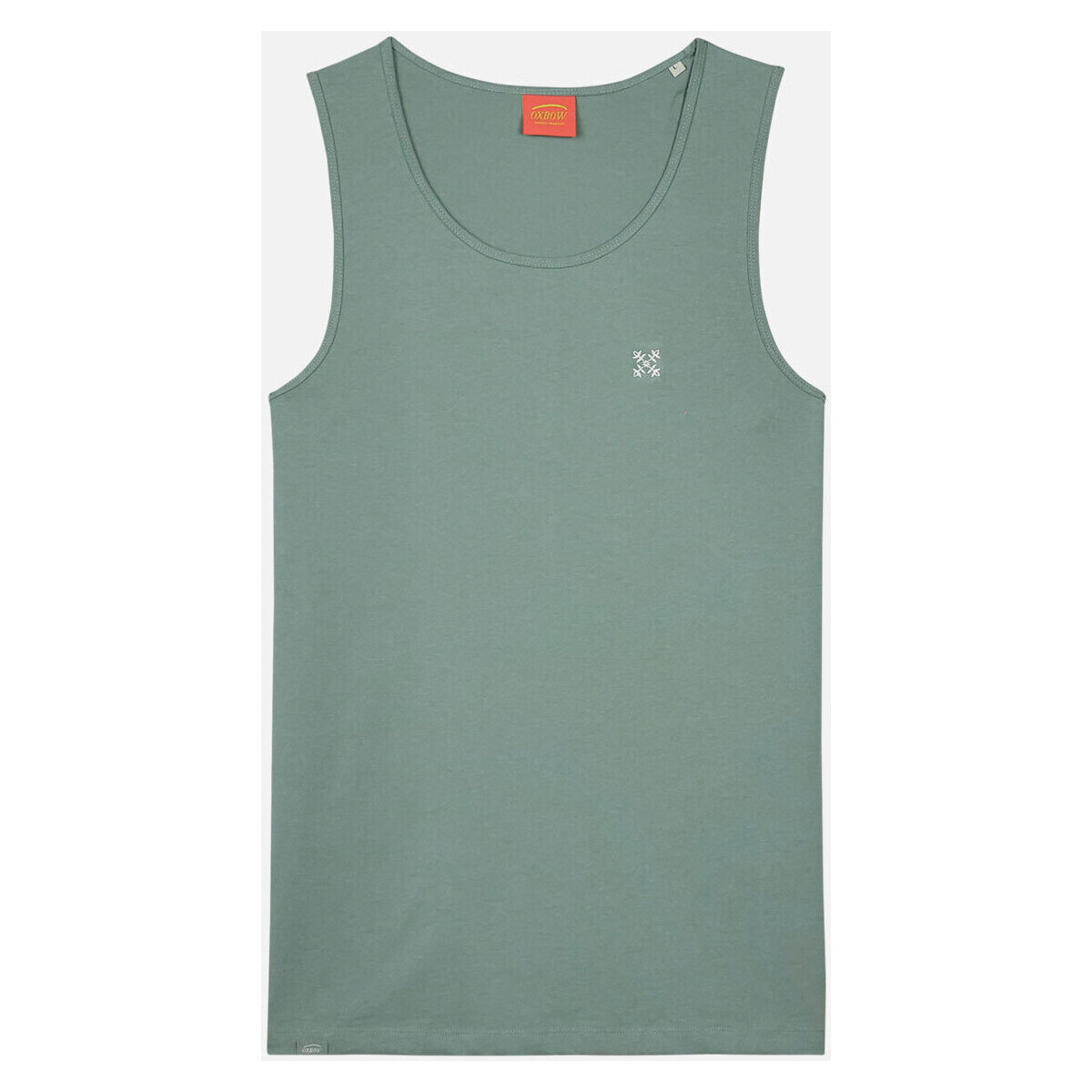 Vêtements Homme T-shirts manches courtes Oxbow Débardeur uni 4flo brodé poitrine TARCEL Vert