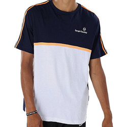 Vêtements Homme T-shirts & Polos Sergio Tacchini T-SHIRT  LISTA CO BLEU MARINE ORANGE Blanc