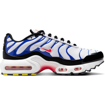Chaussures Enfant Baskets mode Nike weather BASKETS  AIR MAX PLUS TN BLANCHES BLEUES Blanc