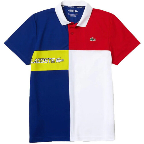 Vêtements Homme T-shirts & Polos Lacoste Polo  SPORT en piqué color-block avec marquage Blanc