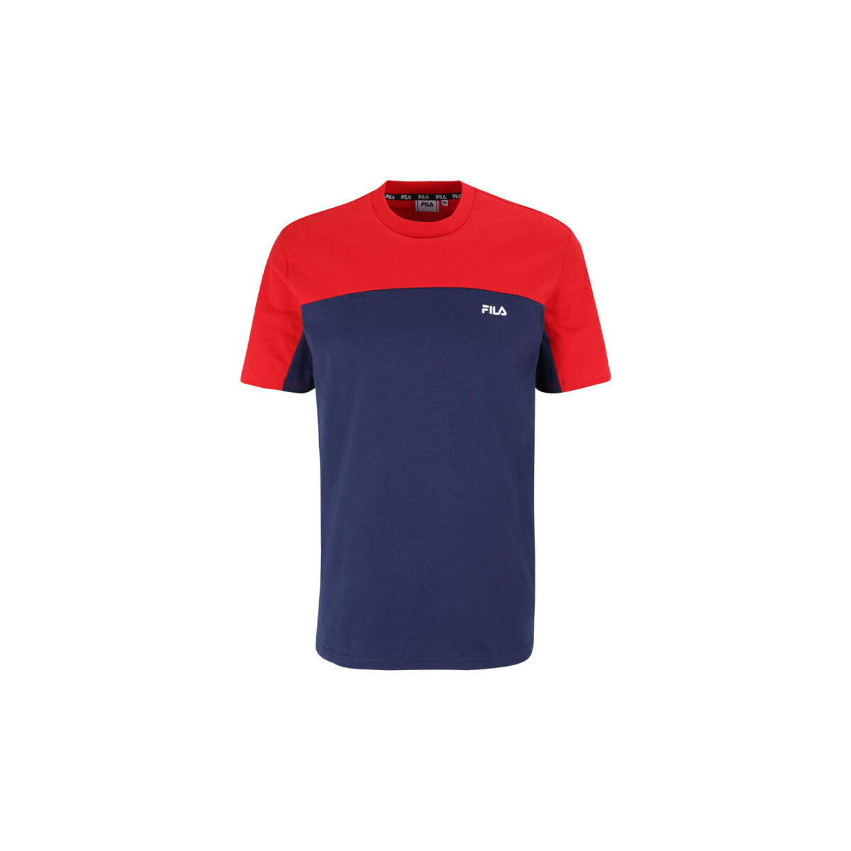 Vêtements Homme T-shirts & Polos Fila T-SHIRT BLANKENBURG BLOCKED  BLEU ET ROUGE Rouge