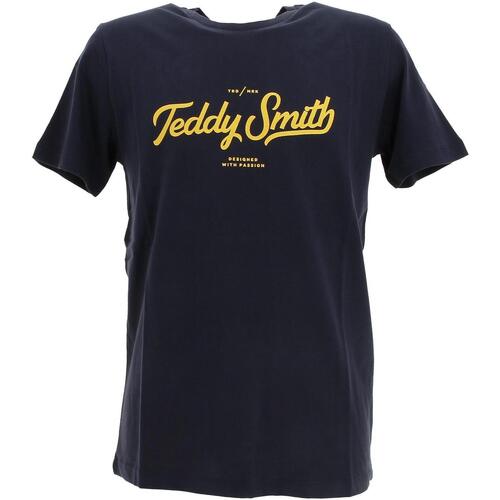 Vêtements Homme T-shirts manches courtes Teddy Smith T-janick mc Bleu