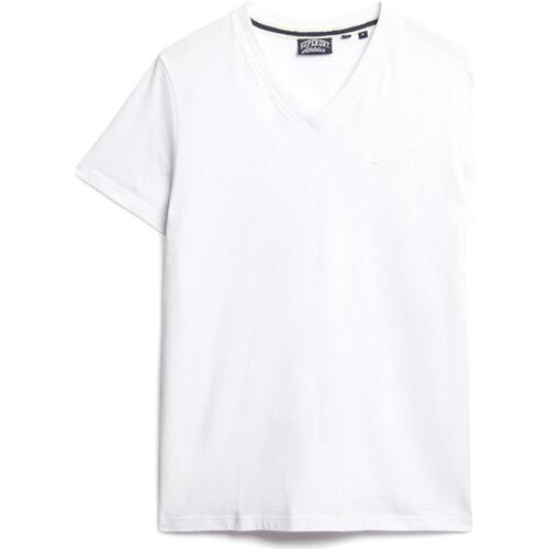 Vêtements Homme T-shirts manches courtes Superdry Vintage logo emb vee tee optic Blanc