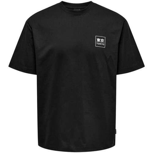 Vêtements Homme T-shirts manches courtes Only&sons 162299VTPE24 Noir