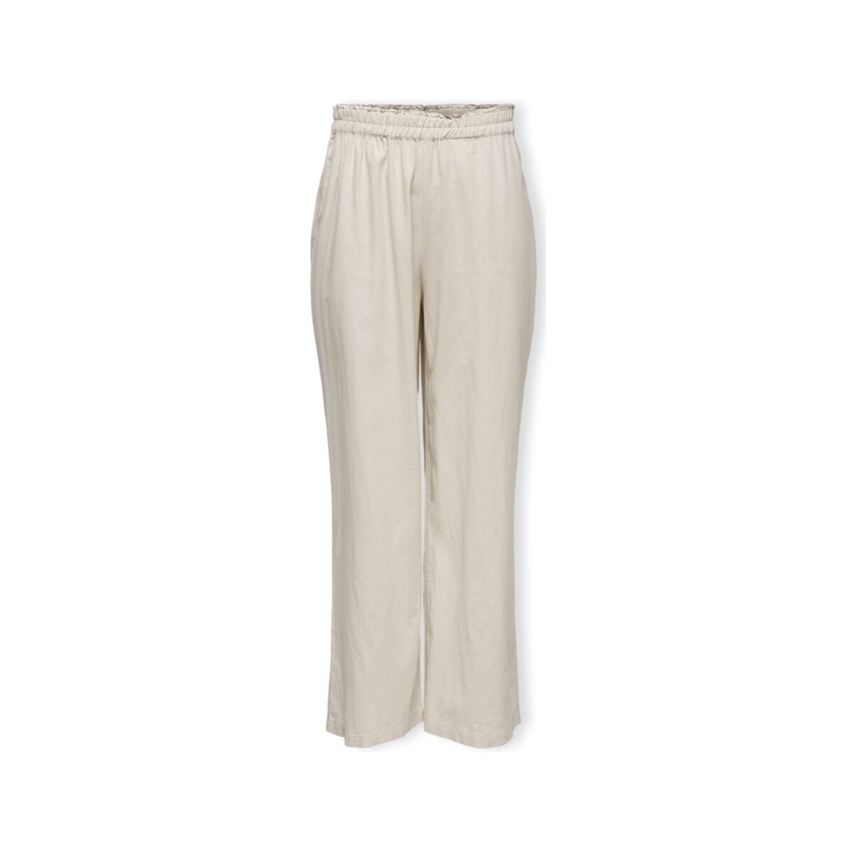 Vêtements Femme Pantalons Only Noos Trousers Tokyo Linen - Moonbeam Beige