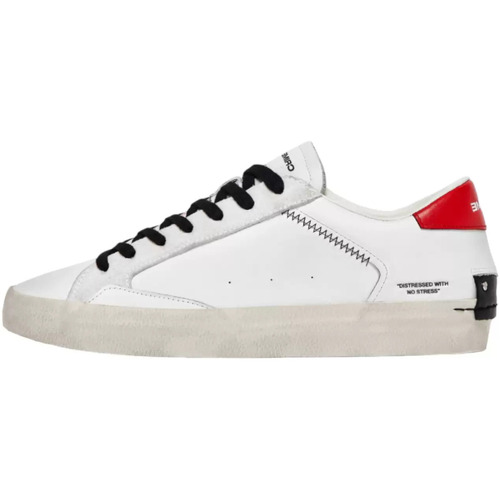 Chaussures Homme Baskets mode Crime London sneakers détresse rouge blanc Blanc
