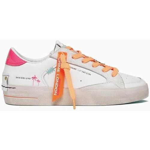 Chaussures Femme Baskets mode Crime London 27103 White Corail 