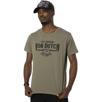 Vêtements Homme Gcds slogan-print short-sleeved shirt Von Dutch TEE SHIRT ORIG K Vert